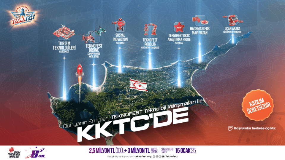 TEKNOFEST KKTC 2025 Teknoloji Yarışmaları başvuruları başladı